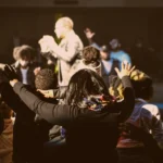 Congregation in prayer