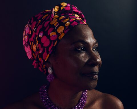 African woman smiling
