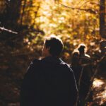 People in forest