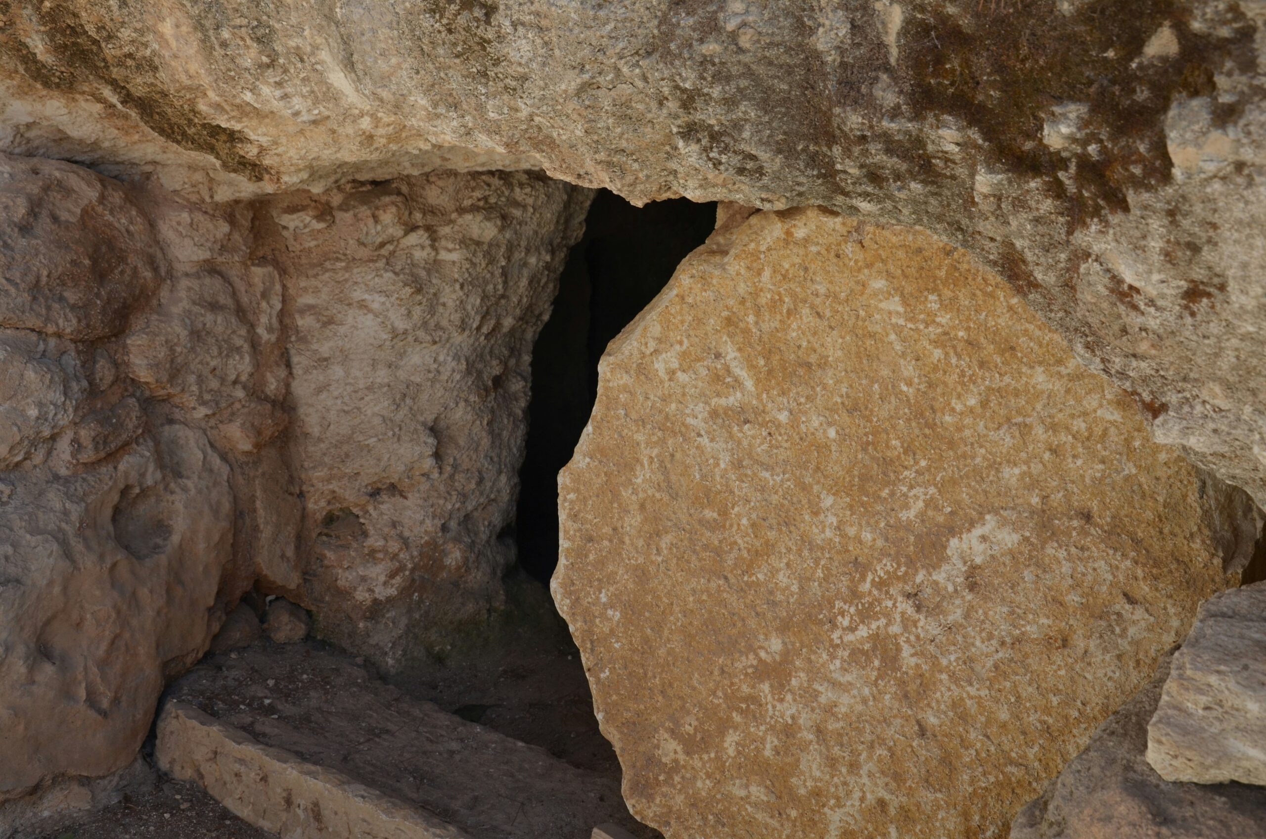 Stone rolled away from tomb