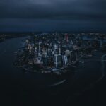 Aerial cityscape of New York