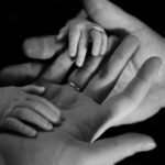 Mother and child hands
