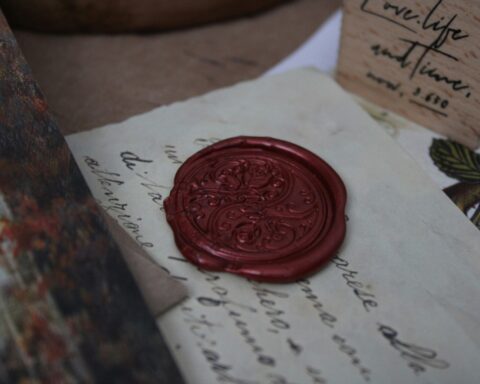 Wax seal on letter