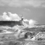 Lighthouse in storm