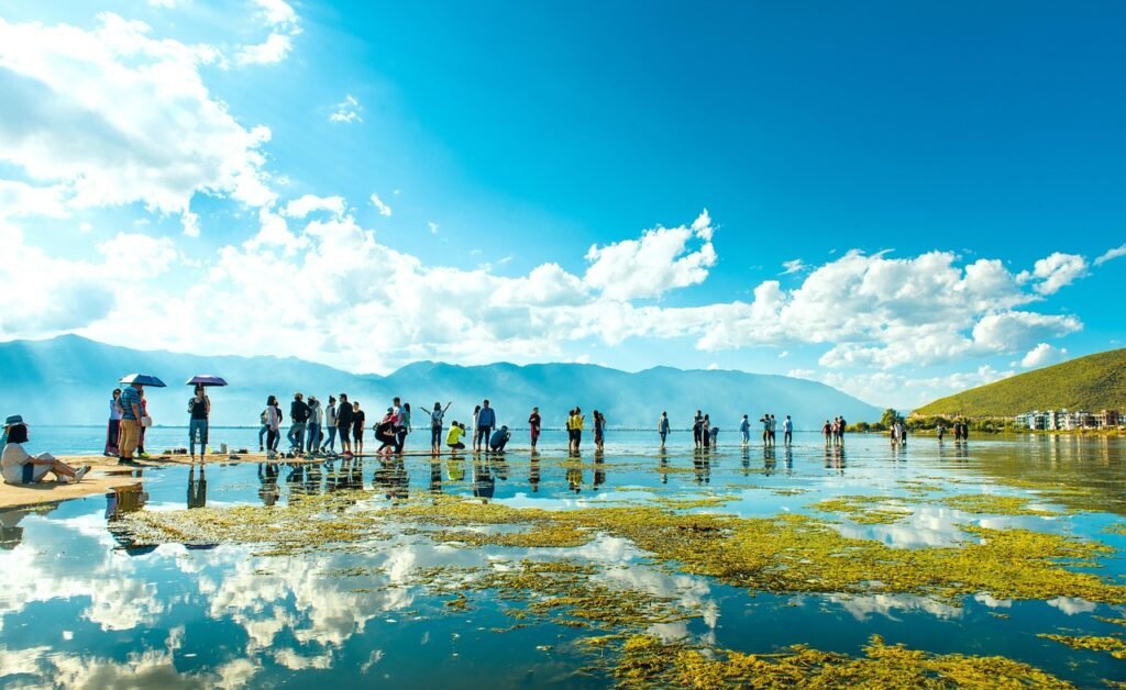 yunnan, dali, erhai lake, people swimming, yunnan, yunnan, yunnan, yunnan, dali, dali, dali, dali, dali