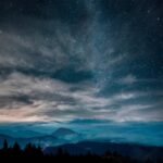 landscape, view, stars, world, night, darling, stars clouds, fog, winter, cold, moutains, nature